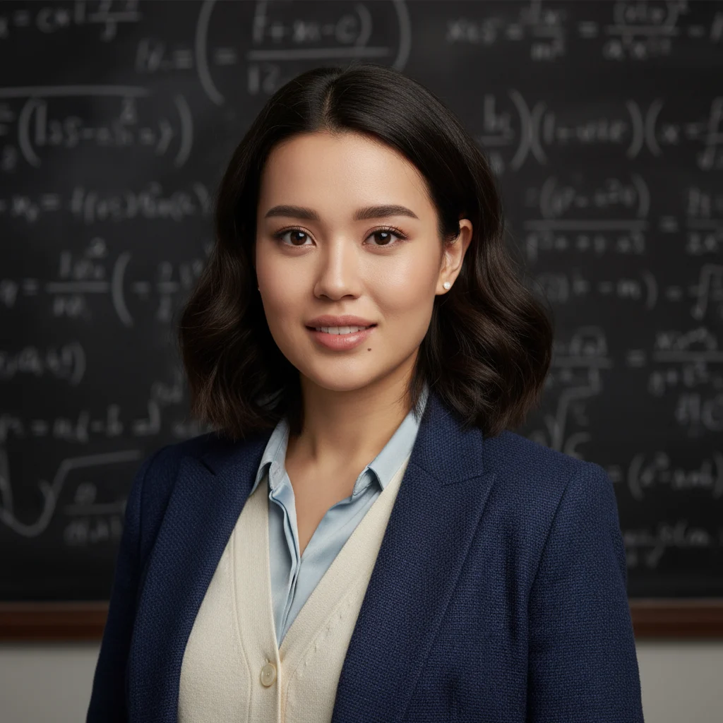 Matematik på Tavlen AI headshot style
