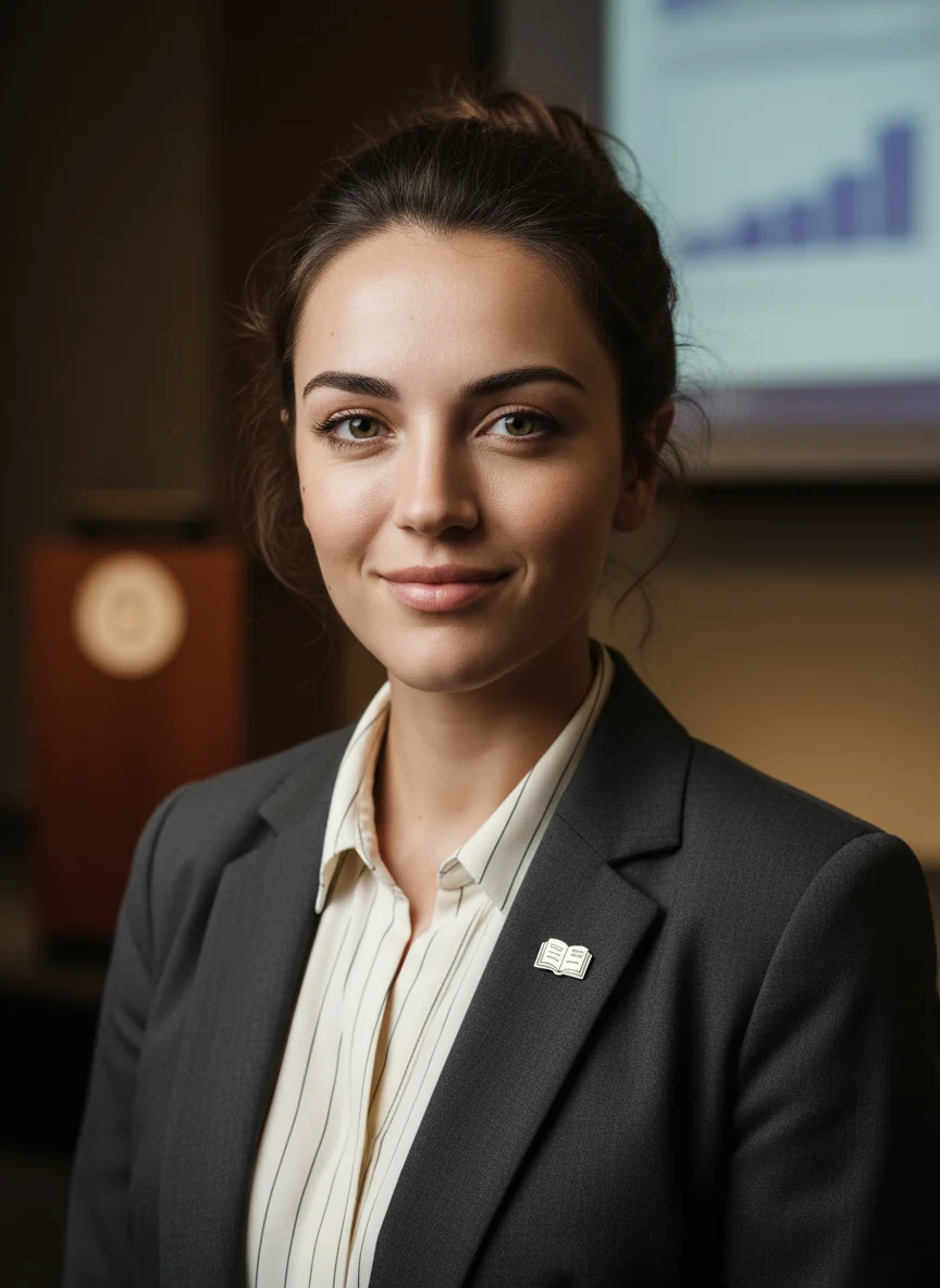 Konferencetaler AI headshot style