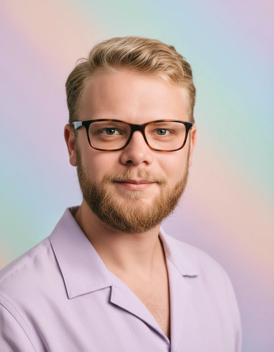 Verträumtes Pastell-Mix AI headshot style