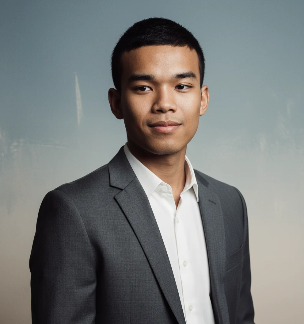 मिनिमल आर्टी AI headshot style