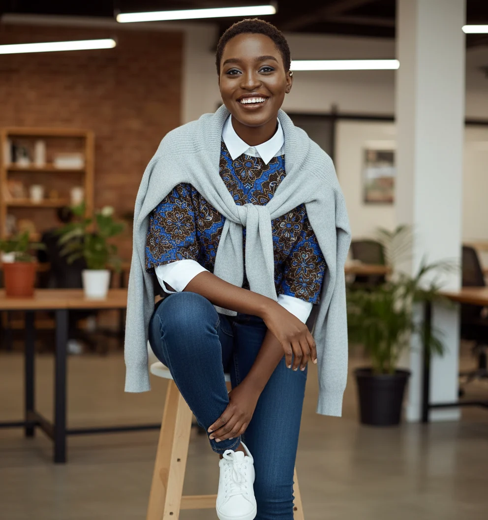 Sneaker & Jeans AI headshot style