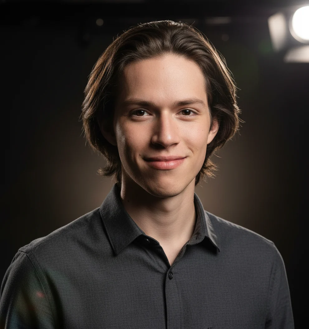 Lavavalaistus AI headshot style